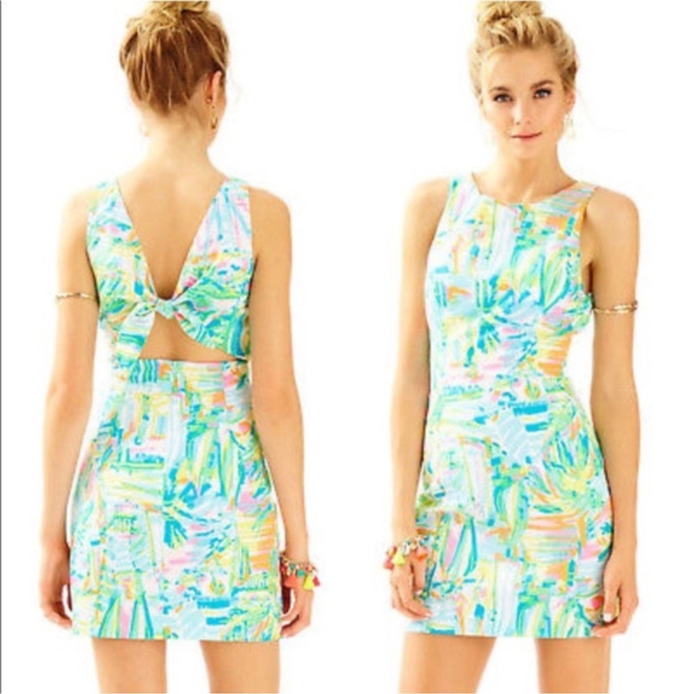 Lilly Pulitzer Courtney Shift Tie Back Sea Salt and Sun Women’s 2